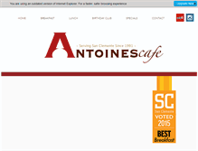 Tablet Screenshot of antoinescafe.com
